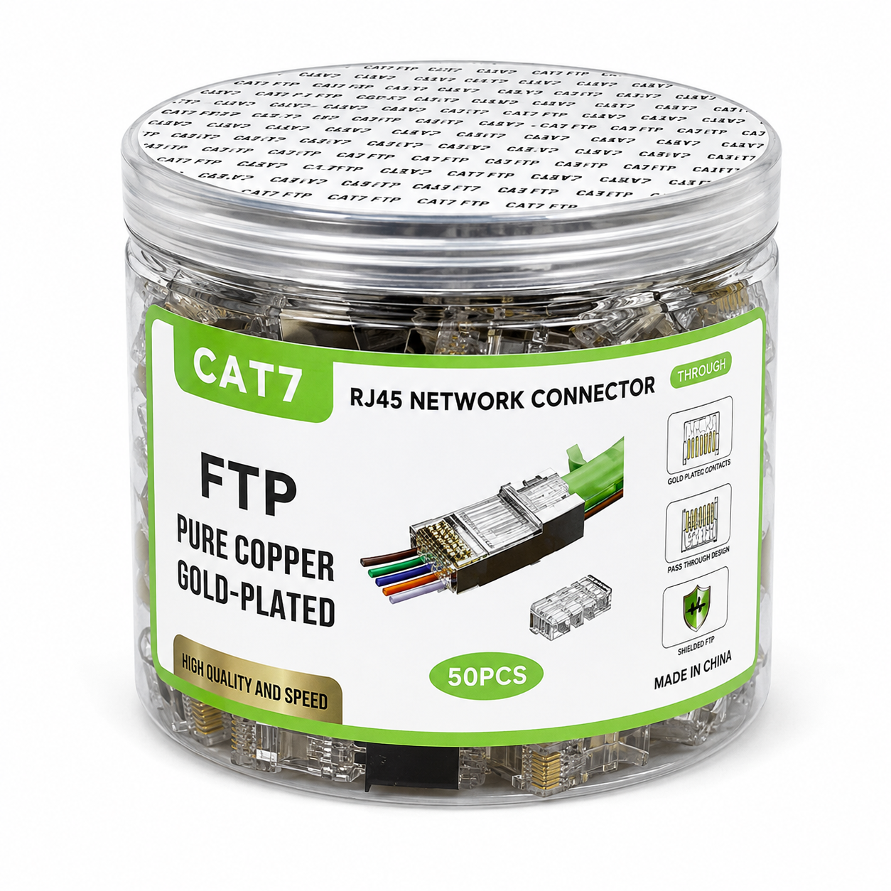 راس شبكة RJ45 CAT7 FTP مفتوح