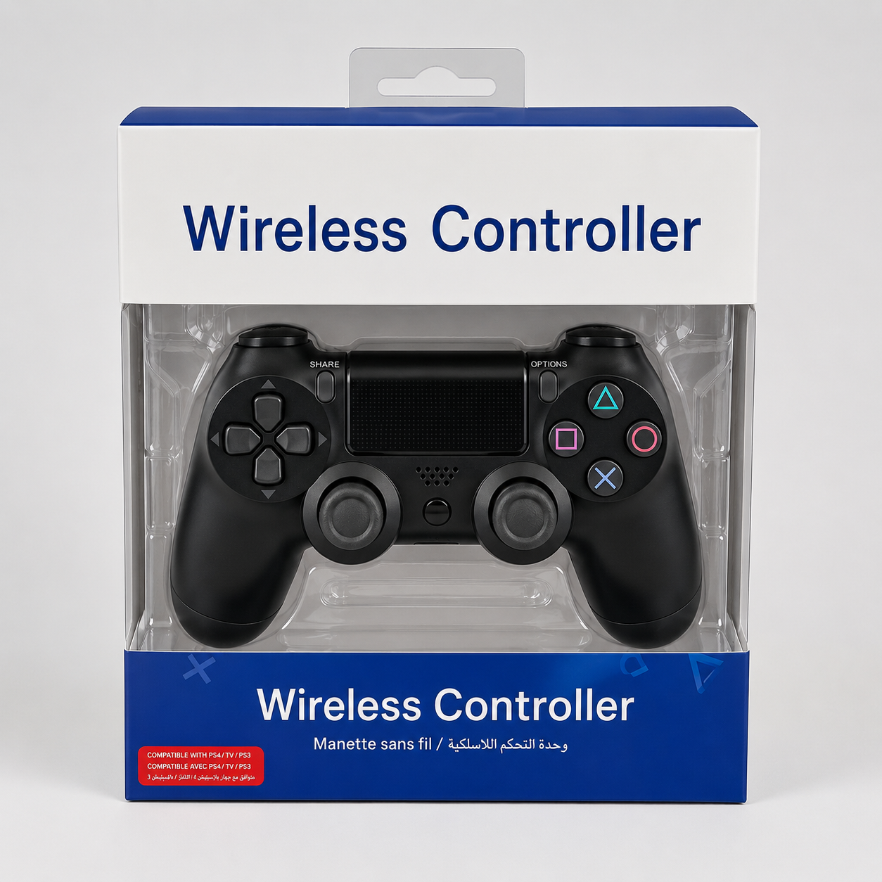 يد تحكم لاسلكية للألعاب – تصميم احترافي ومتوافق مع PS4