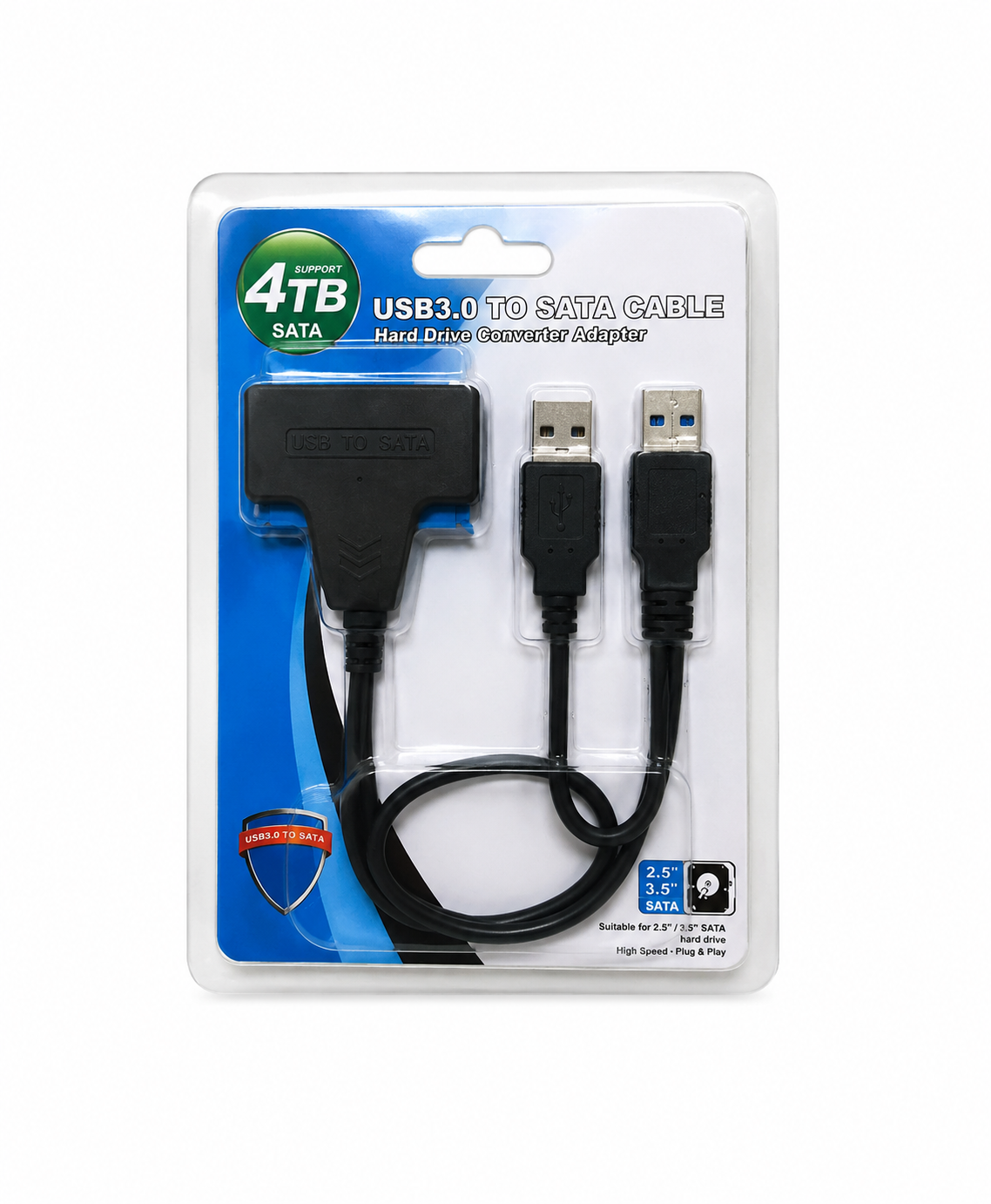 محول USB 3.0 إلى SATA لهاردات HDD وSSD مقاس 2.5 و3.5 بوصة