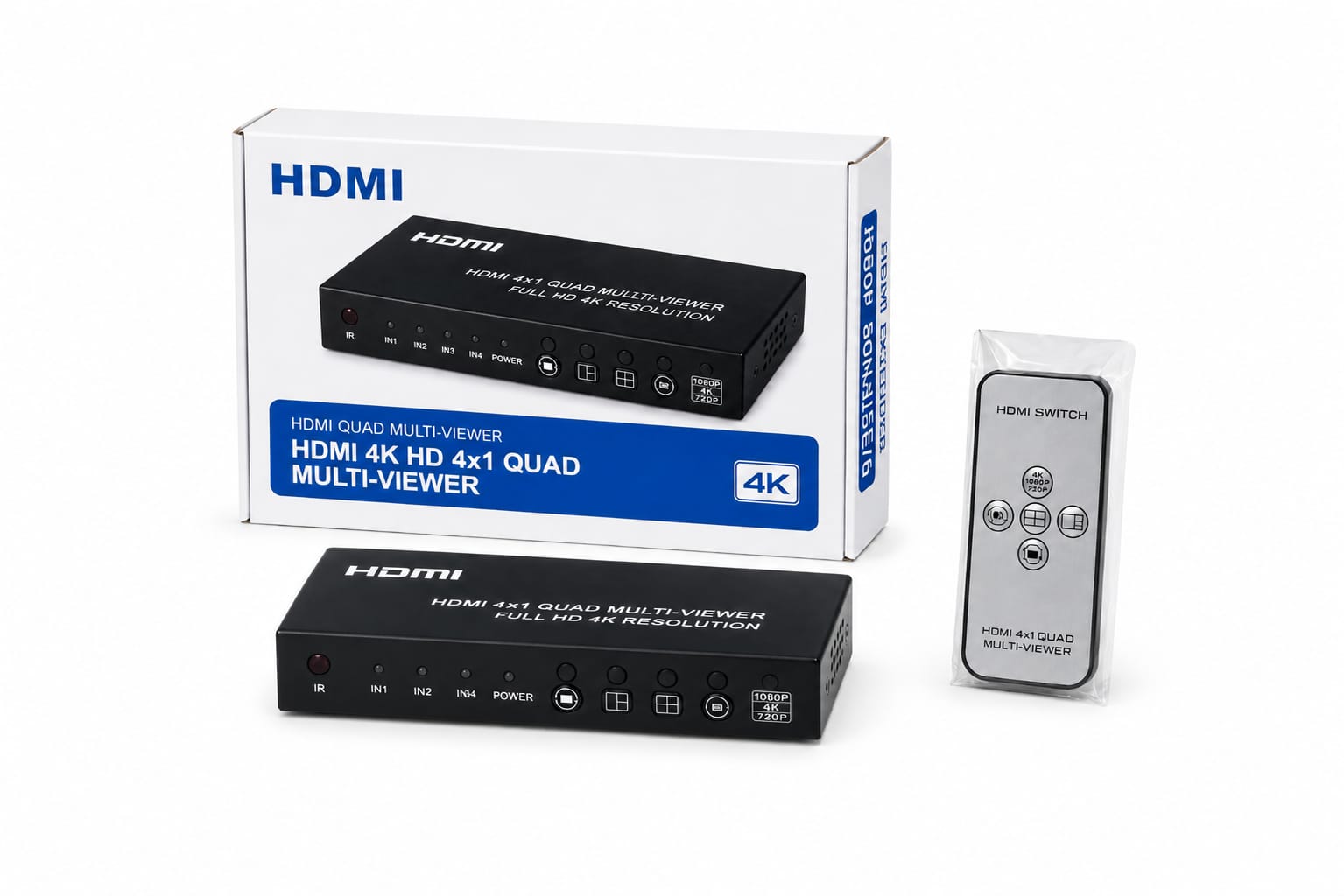 موزع HDMI 4K HD 4x1 Quad Multi-Viewer