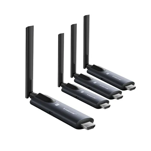 مرسل ومستقبل HDMI لاسلكي لنقل الفيديو والصوت 200m اربع مستقبلات
