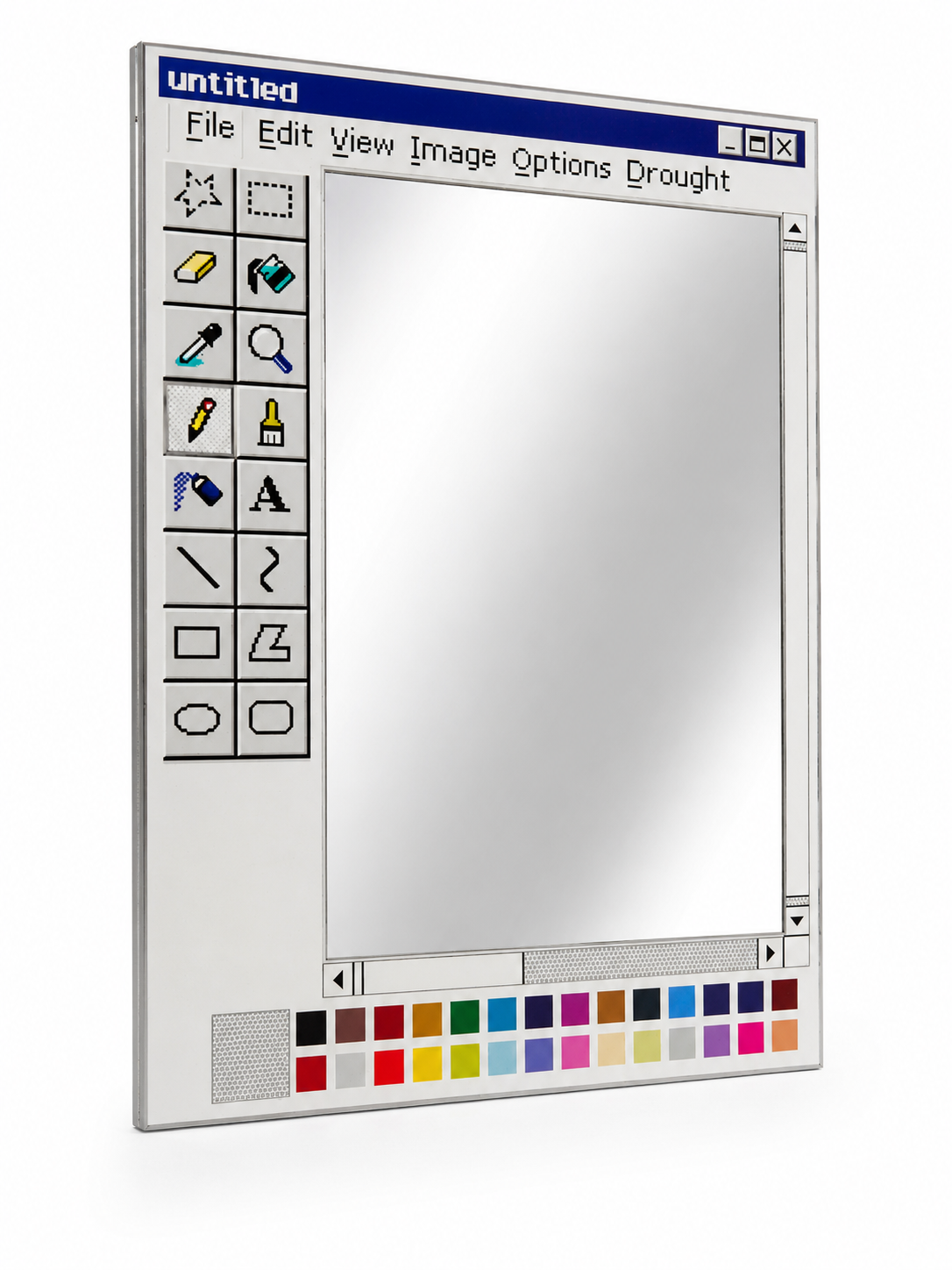 مرآة بتصميم Paint الكلاسيكي