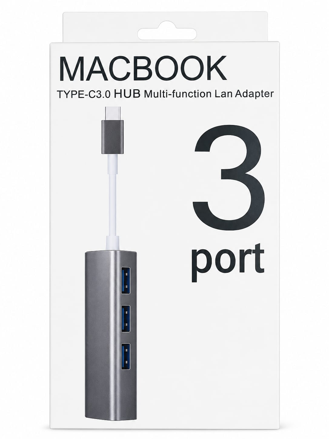 موزع USB-C 3.0 متعدد الوظائف يحتوي على 3 منافذ USB ومنفذ LAN