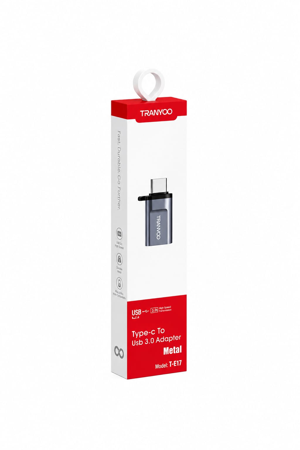 محول Tranyoo T-E17، الذي يحول منفذ Type-C إلى USB 3.0