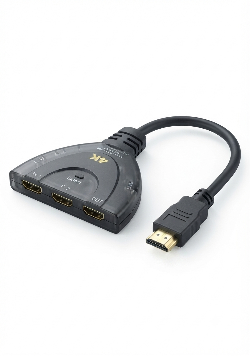 تحويلة HDMI بثلاثة مداخل إلى مخرج واحد يدعم دقة 4K و3D