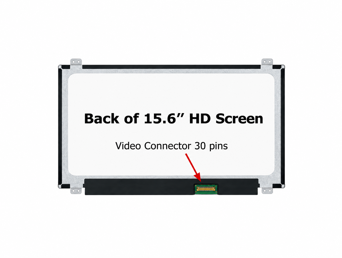 شاشة لابتوب 15.6 Slim 30 pin مع براغي