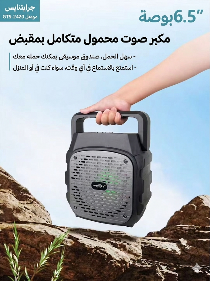 6.5 بوصة مكبر صوت محمول بمقبض مدمج GTS-2420