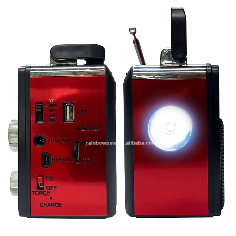 سماعة X-BASS KTF-1466 المحمولة مع راديو FM وكشاف Led