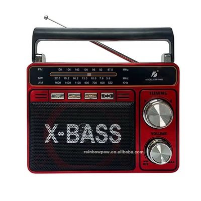 سماعة X-BASS KTF-1466 المحمولة مع راديو FM وكشاف Led