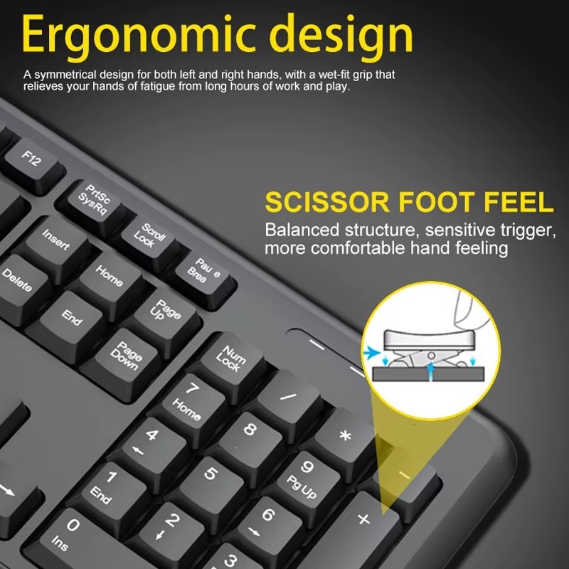 T-WOLF TF100 Wireless Keyboard & Mouse Set