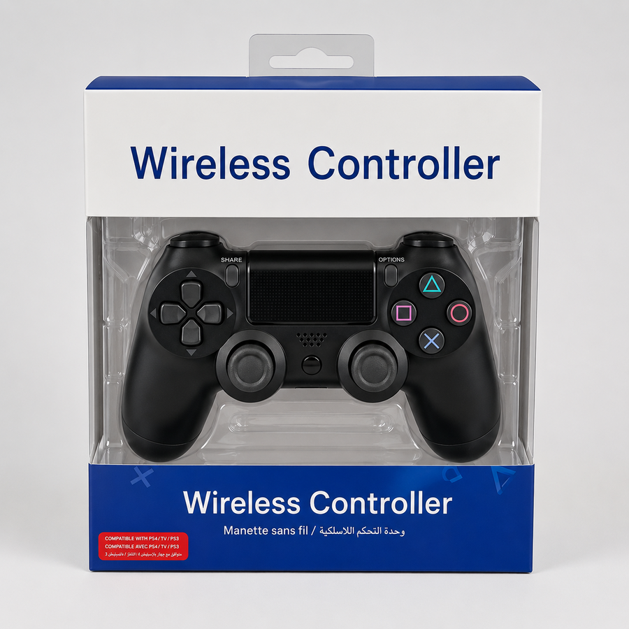 يد تحكم لاسلكية للألعاب – تصميم احترافي ومتوافق مع PS4