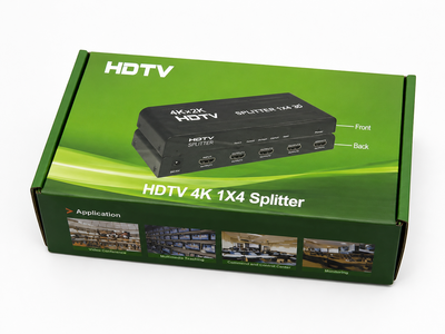 مقسم HDMI 4K منفذ واحد إلى 4 منافذ (HDMI Splitter 1×4) يدعم 3D و4K×2K