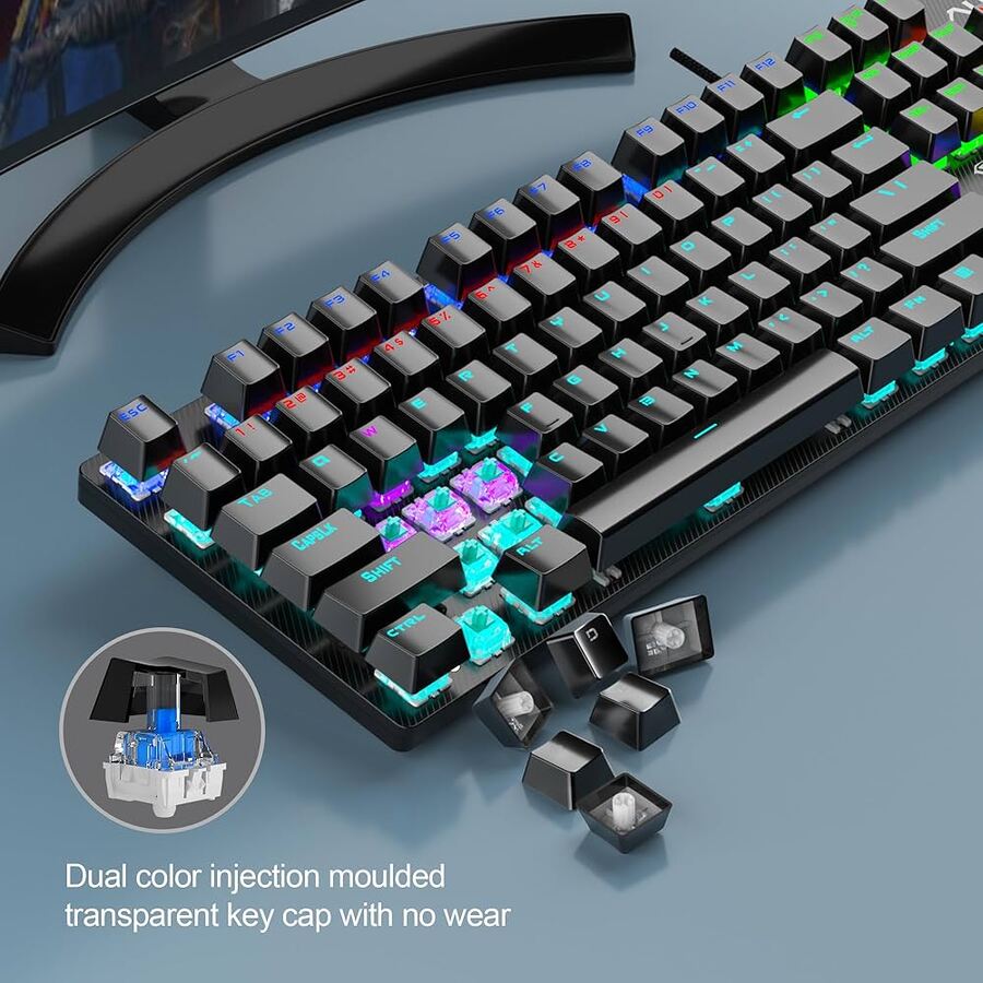 لوحة مفاتيح ألعاب ميكانيكية AULA S2022 RGB
