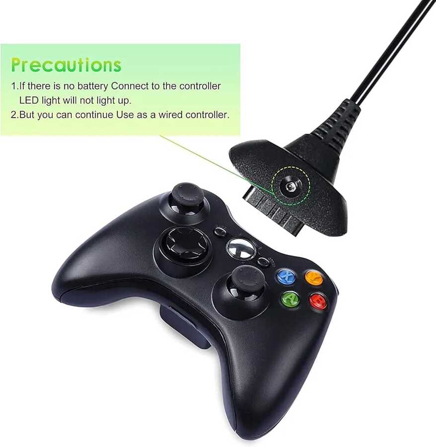 كابل شحن ومزامنة بيانات 2 في 1 لوحدة تحكم ألعاب Xbox 360.