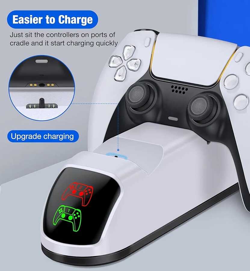 قاعدة شحن مزدوجة لاذرع تحكم PS5