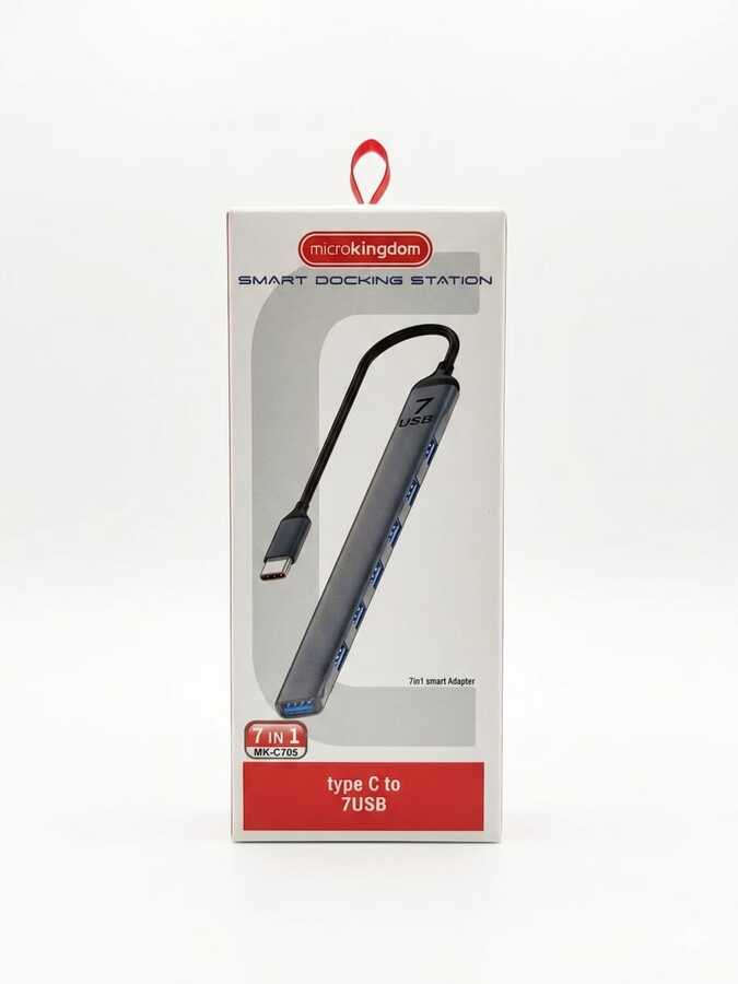 موزع USB3.0 بتصميم 7 في 1.من Typc to Usb
