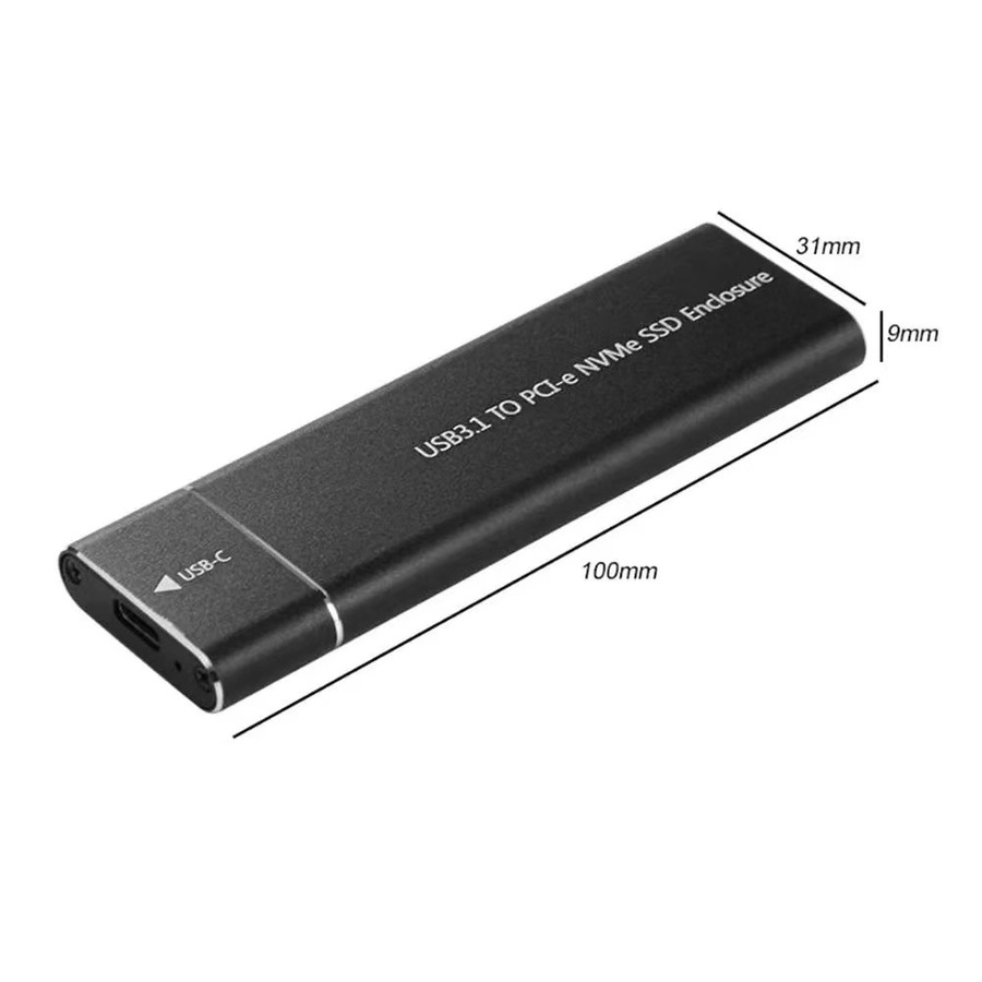 حاضنة SSD خارجية M.2 NVMe USB 3.1 Type-C عالية السرعة – هيكل ألمنيوم