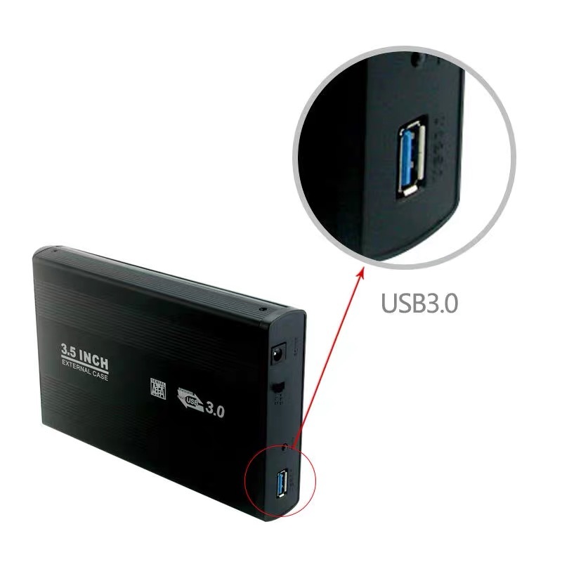 علبة هاردسك خارجي 3.5 بوصة SATA USB 3.0 عالية السرعة