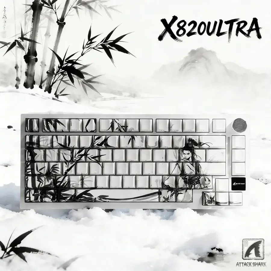 Attack Shark - X820Ultra Tri-mode Gasket Mechanical Keyboard - Dark Warrior