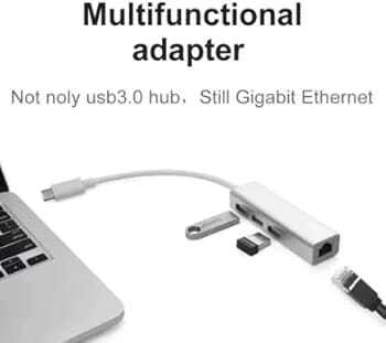 موزع USB متعدد الوظائف مع محول LAN