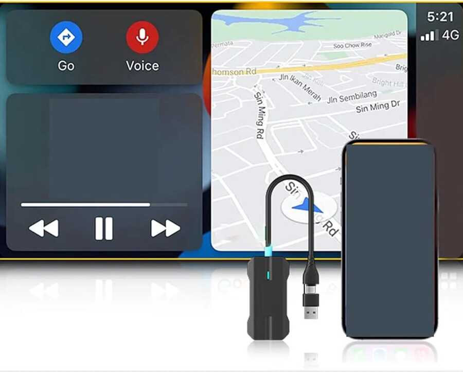 محولً لاسلكيً لنظام CarPlay