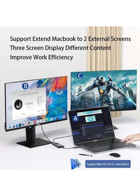 محول فيديو USB/USB-C إلى HDMI