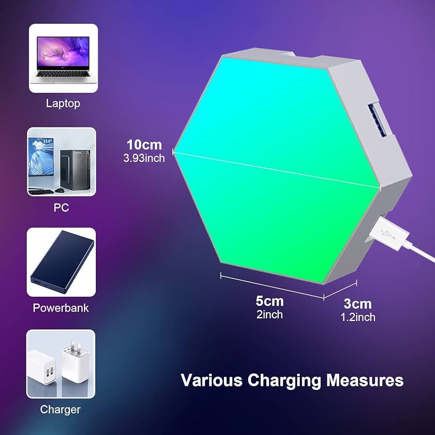 إضاءة الحائط السداسية الذكية (Smart Hexagon Wall Light