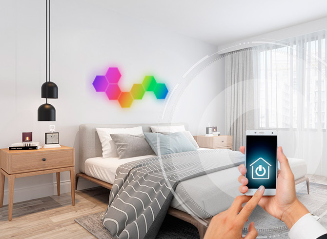 إضاءة الحائط السداسية الذكية (Smart Hexagon Wall Light