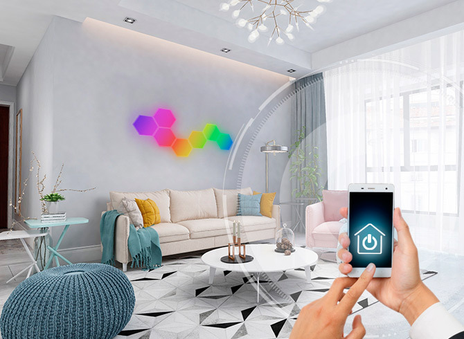 إضاءة الحائط السداسية الذكية (Smart Hexagon Wall Light