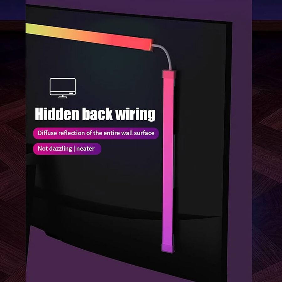 إضاءة خلفية ذكية RGB للشاشات 24–27 بوصة بألوان متزامنة وتأثيرات ديناميكية