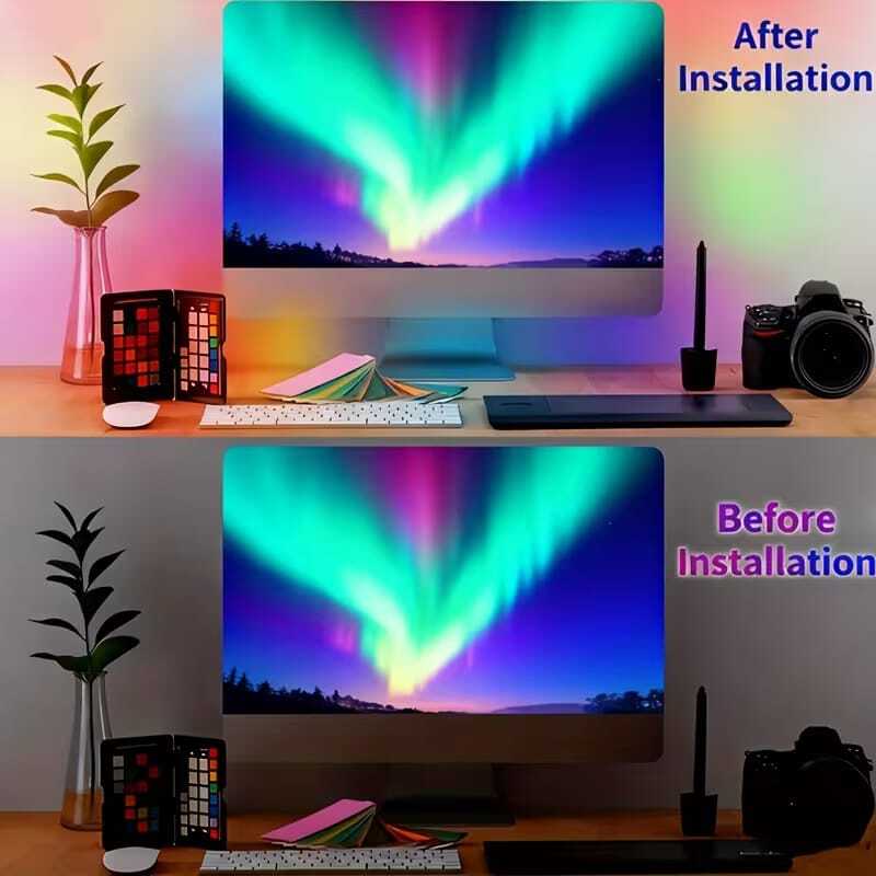 شريط إضاءة خلفية للشاشات (PC Sync Backlight) يتميز بمزامنة الألوان مع محتوى الشاشة