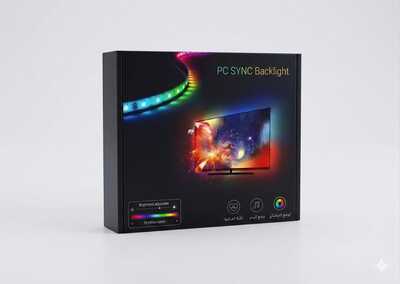 شريط إضاءة خلفية للشاشات (PC Sync Backlight) يتميز بمزامنة الألوان مع محتوى الشاشة