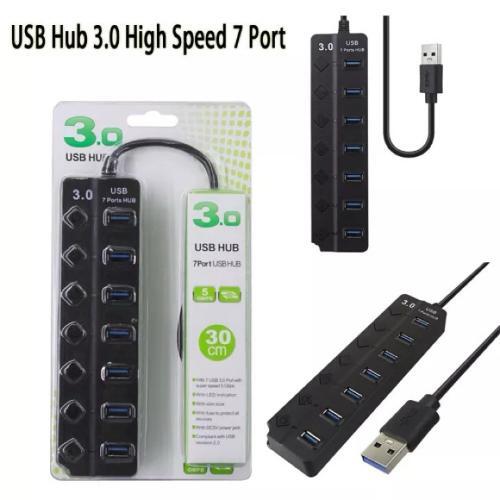 موزع USB 3.0 مزود بـ 7 منافذ.