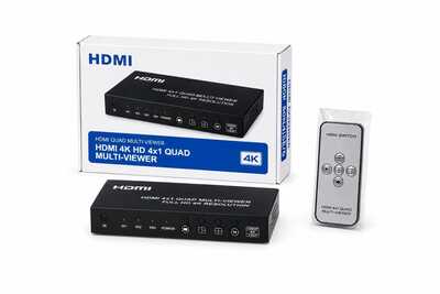 موزع HDMI 4K HD 4x1 Quad Multi-Viewer