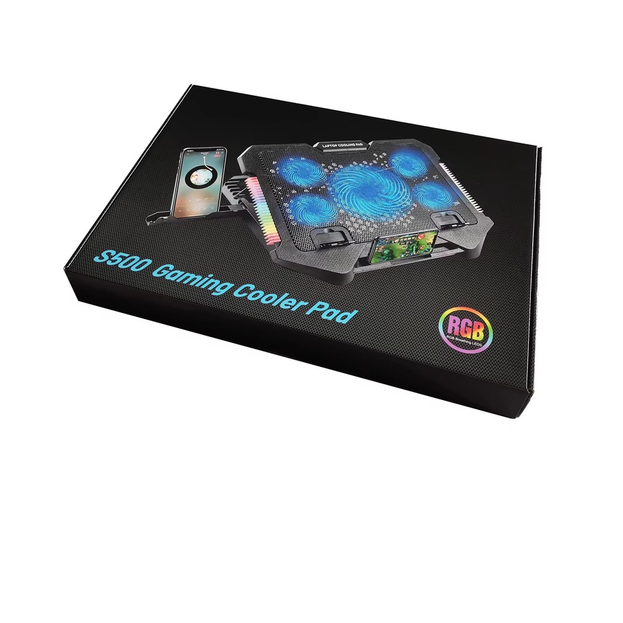 قاعدة تبريد لابتوب RGB بخمس مراوح