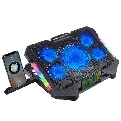 قاعدة تبريد لابتوب RGB بخمس مراوح