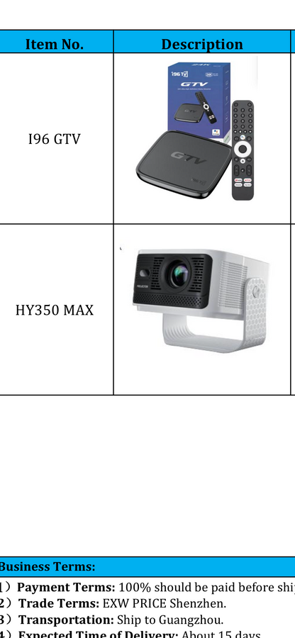 بروجكتور HY350 MAX الذكي – أندرويد، Wi-Fi، Bluetooth، عرض لاسلكي