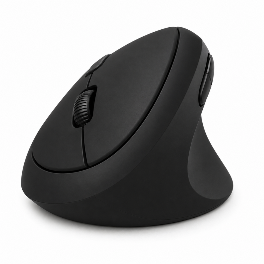 ماوس عمودي مريح (Ergonomic Vertical Mouse) مصمم لتقليل إجهاد المعصم واليد