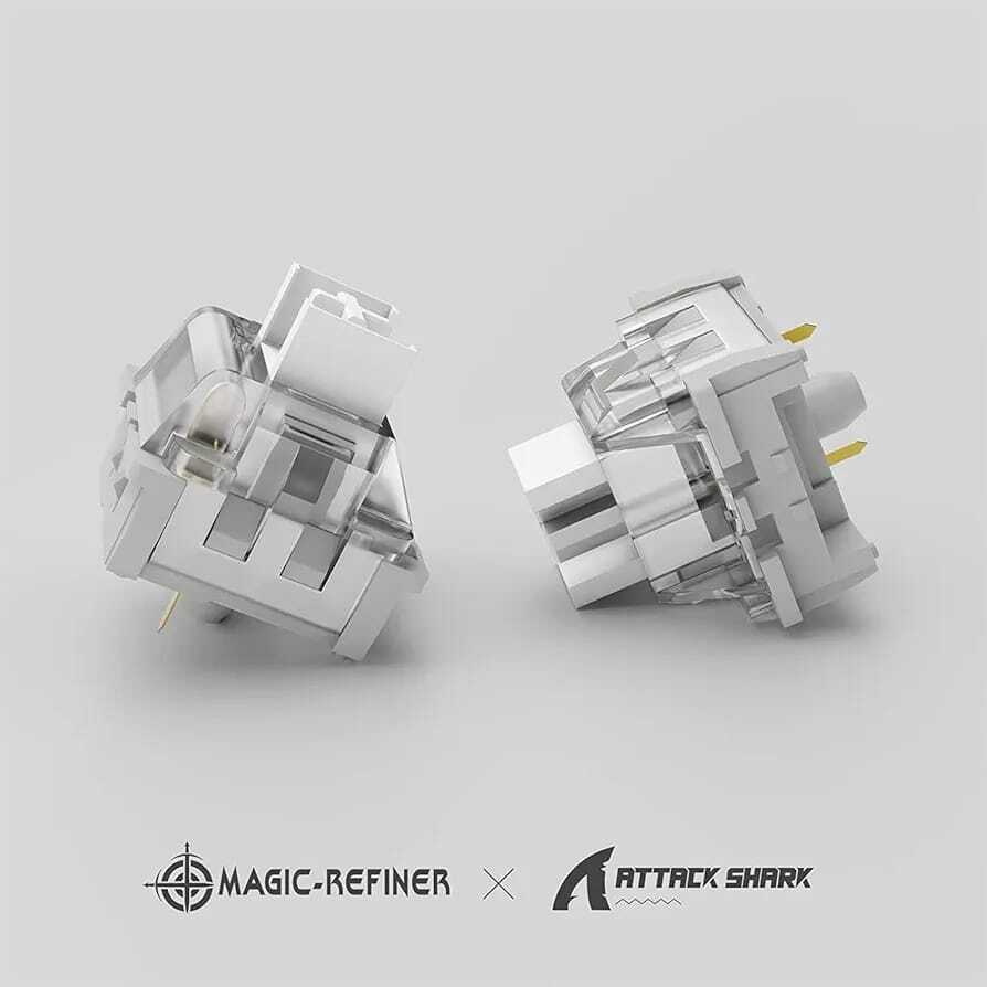 المفاتيح هي MAGIC-REFINER Creamy White Switches المصممة للكيبورد الميكانيكي.