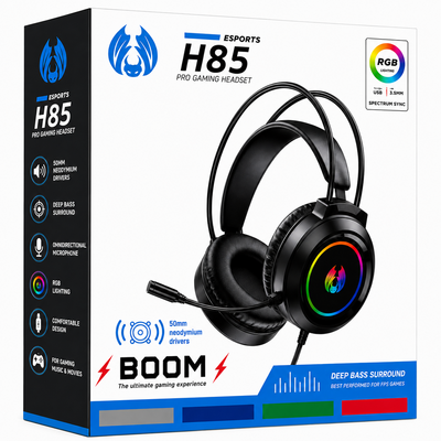 سماعة الألعاب H85 RGB Pro Gaming Hea 7.1