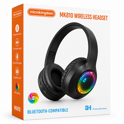 سماعة رأس لاسلكية Microkingdom MK810 RGB