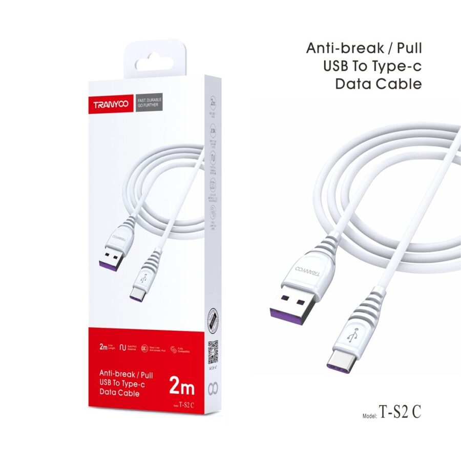 كابل شحن USB الى Type-C/Lightning T-S2C