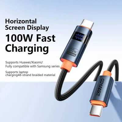كابل Tranyoo T-CC6 بشاشة رقمية 100W