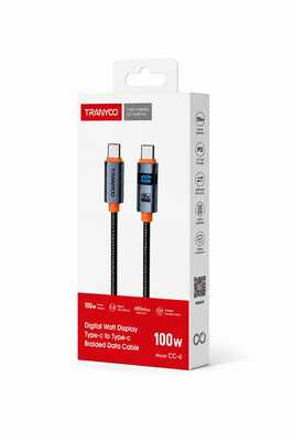 كابل Tranyoo T-CC6 بشاشة رقمية 100W