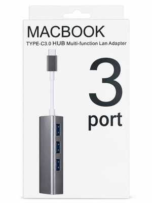موزع USB-C 3.0 متعدد الوظائف يحتوي على 3 منافذ USB ومنفذ LAN