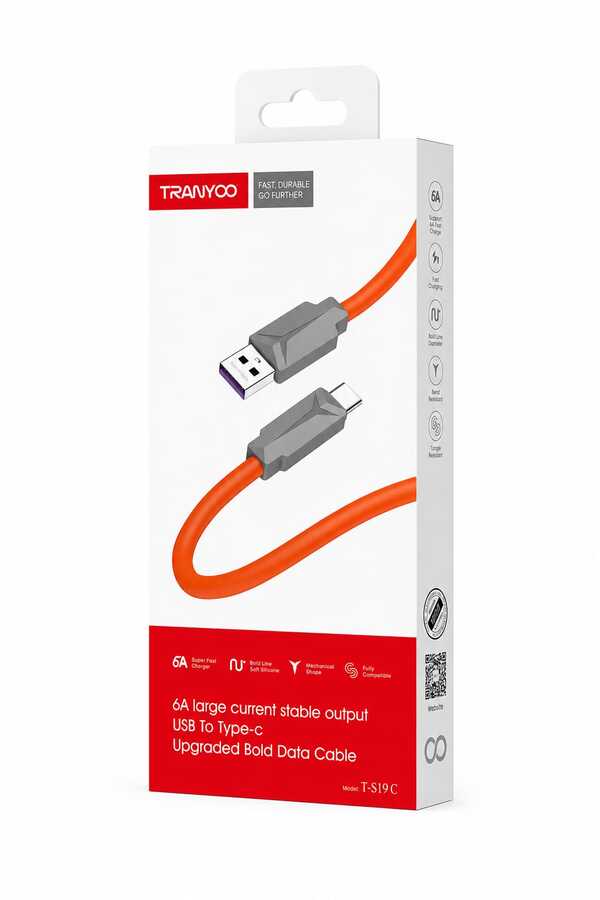 كابل Tranyoo T-S191 USB to Type-C \Lightning 6A
