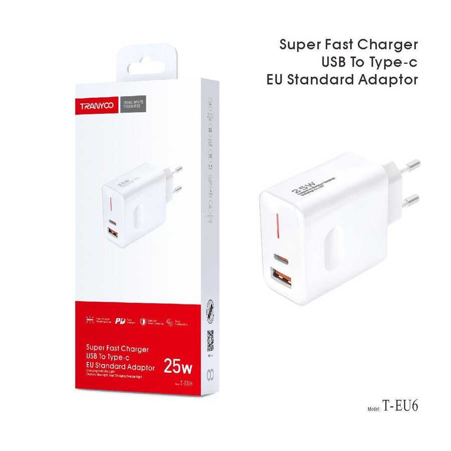 شاحن Tranyoo T-EU6 25W
