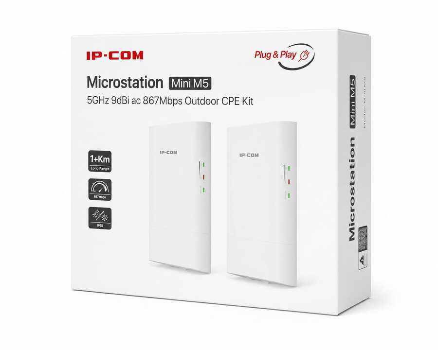 نقطة وصول خارجية (Outdoor CPE) تعمل بتقنية 5GHz بسرعة تصل إلى 867 ميجابت في الثانية.