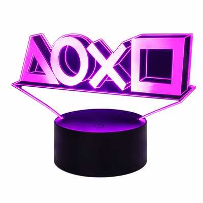 اضائة العاب ثلاثي الأبعاد مستوحى من رموز PlayStation