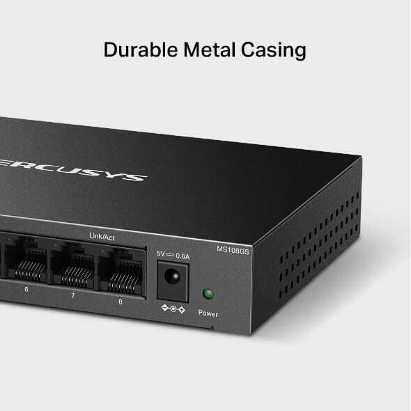 Mercusys 8-Port Gigabit Desktop Switch (موديل: MS108GS)